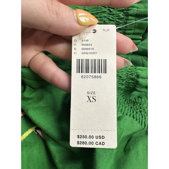 Rare Anthropologie Ruffled Floral Embroidered Caribbean design Maxi Dress‎ XS - Picture 10 of 13